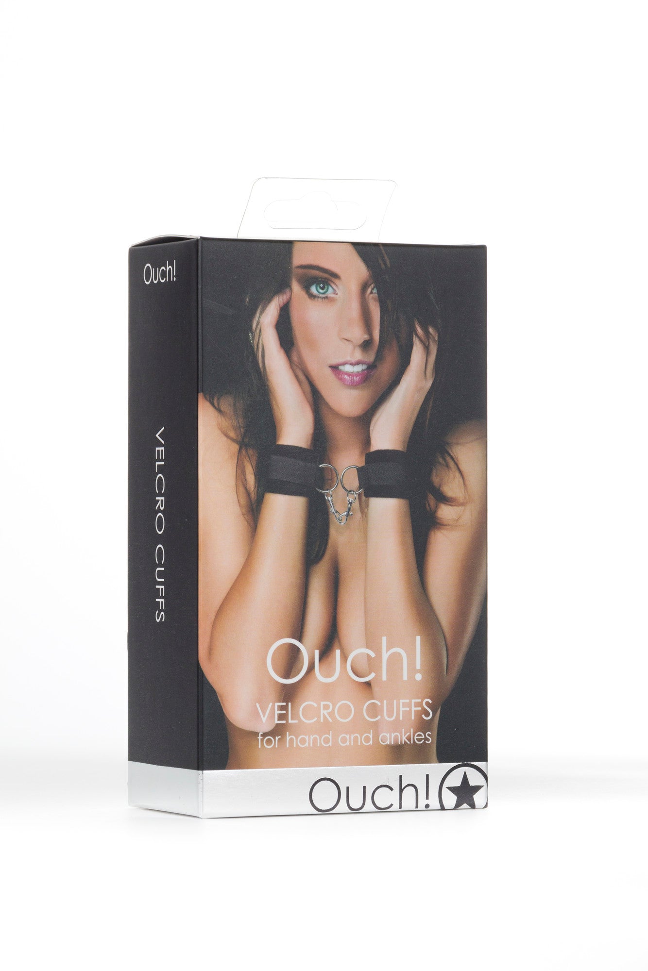 Ouch Velcro Black Cuffs – Adjustable Hand and Ankle Restraints