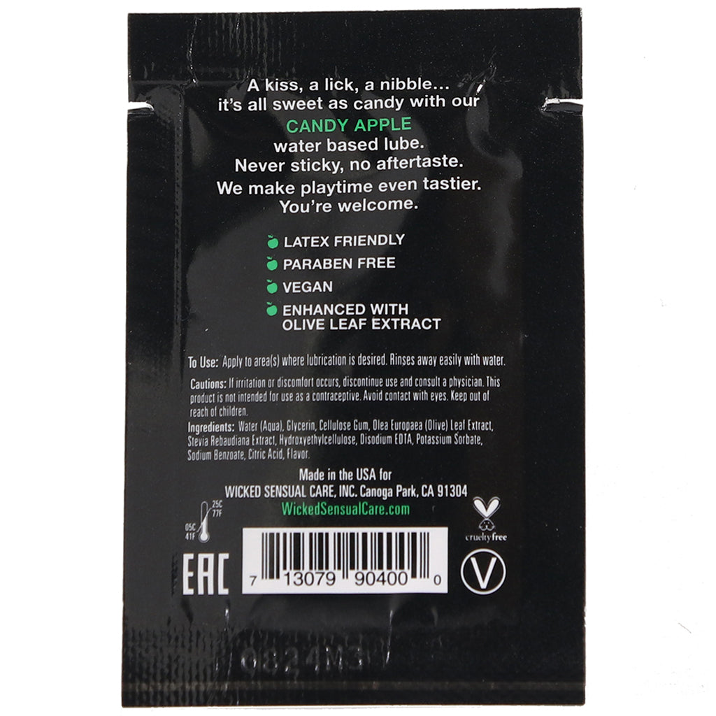 Aqua Flavored Lube .10oz/3ml in Candy Apple Lubes and Lotions > Flavored Sex Lubes