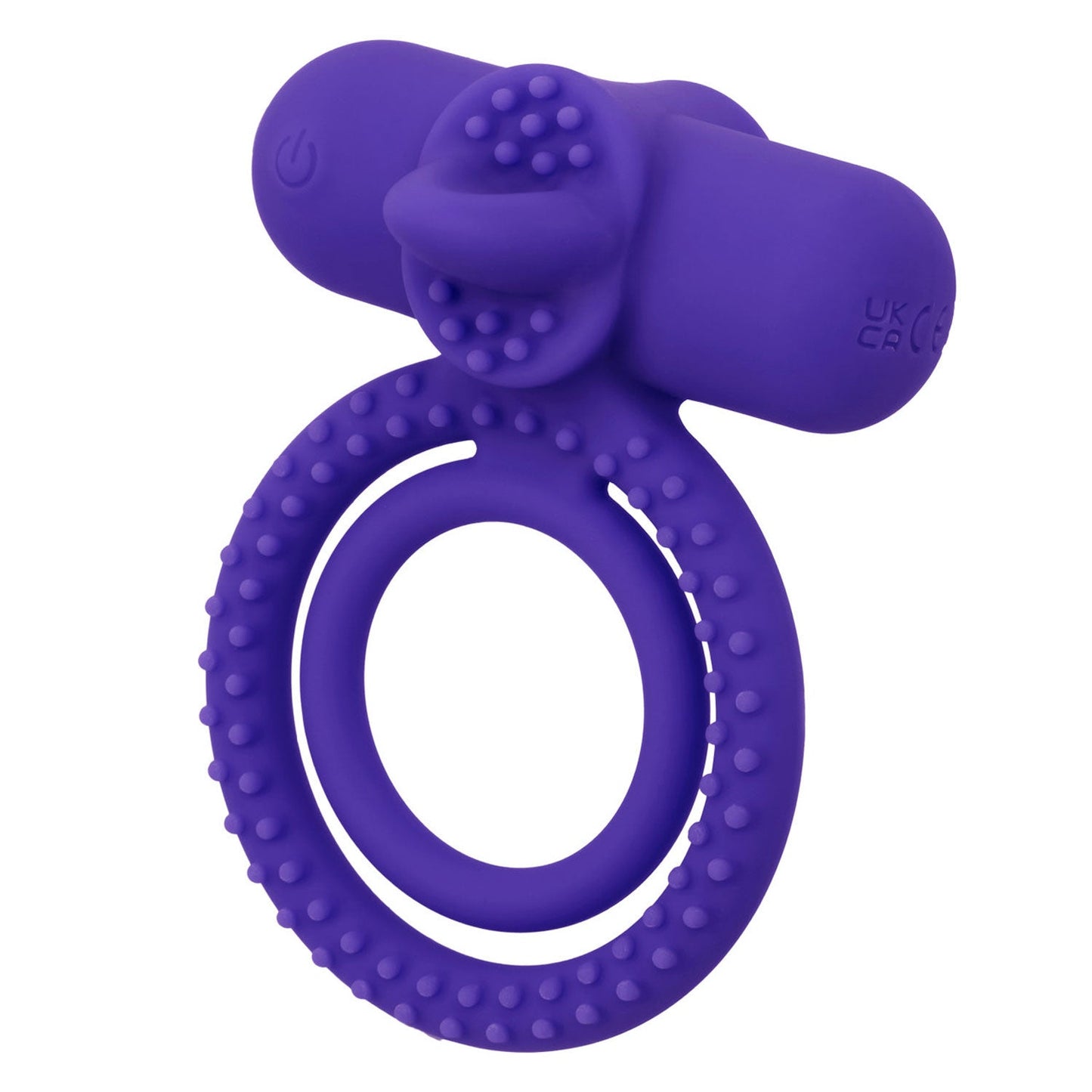 Silicone Dual Climaxer Vibrating Couples Enhancer Purple Waterproof Rechargeable