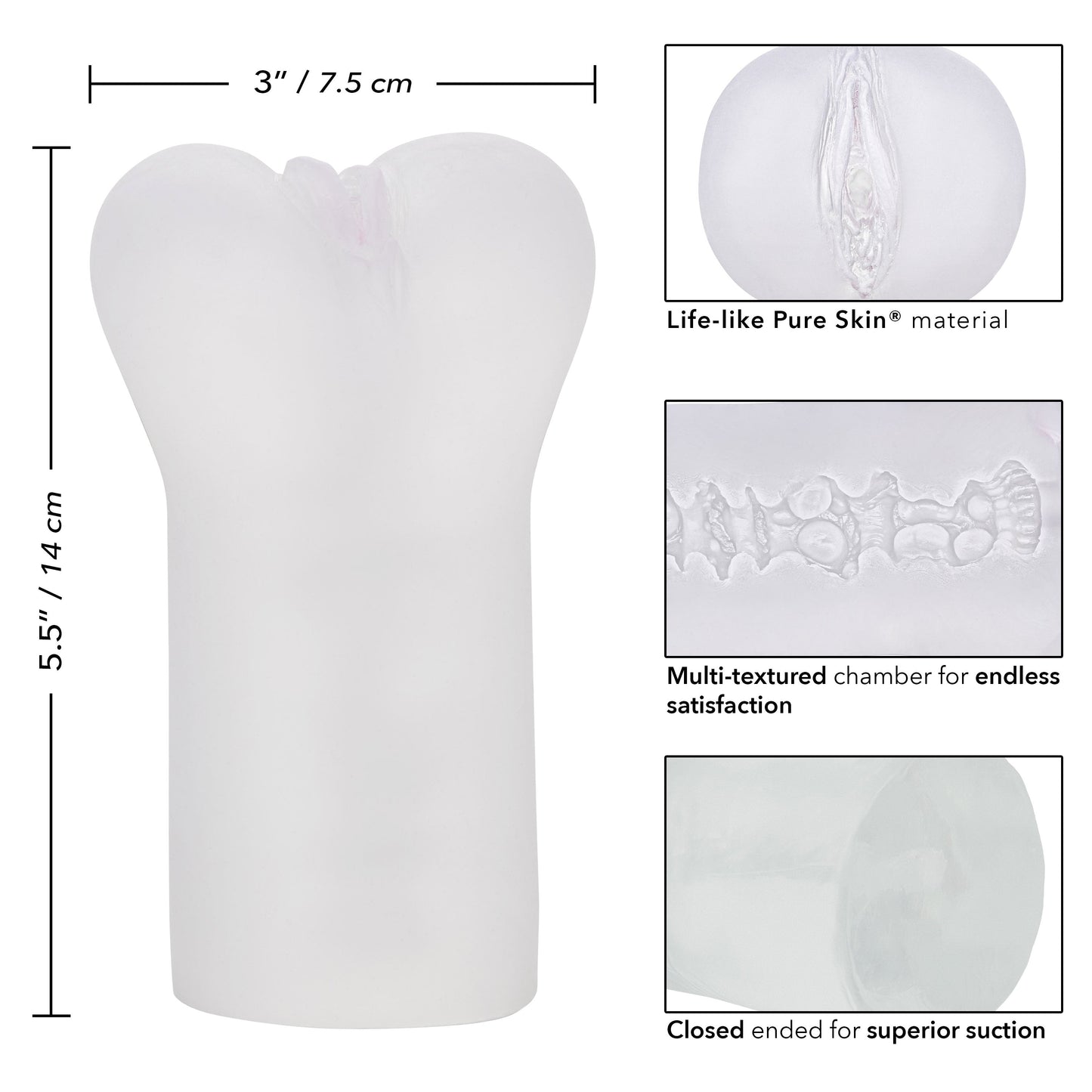 Boundless Vulva Masturbator – Soft Life-Like Clear Masturbator Sleeve