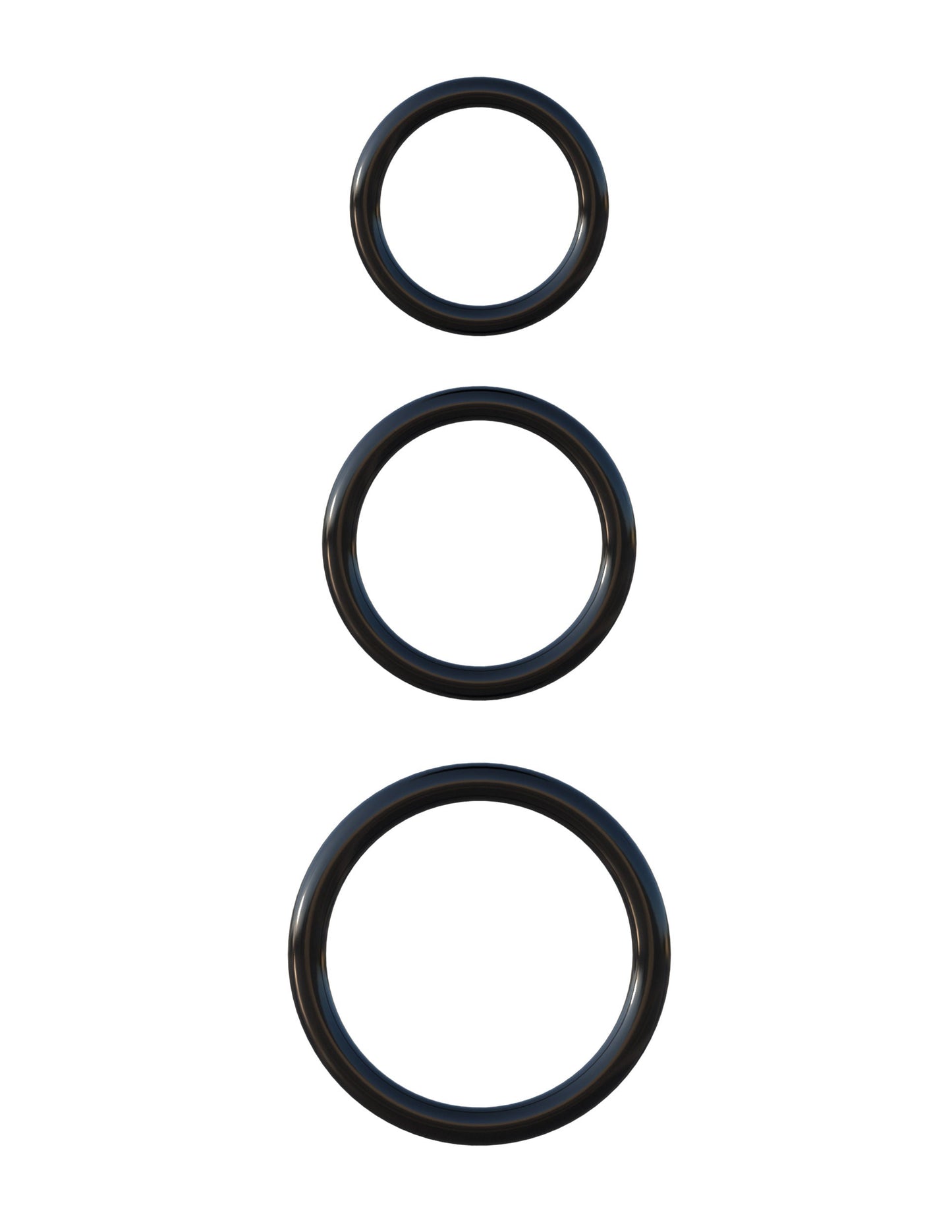 Fantasy C-Ringz Silicone Stamina Set (Black) – Silicone Ring Set
