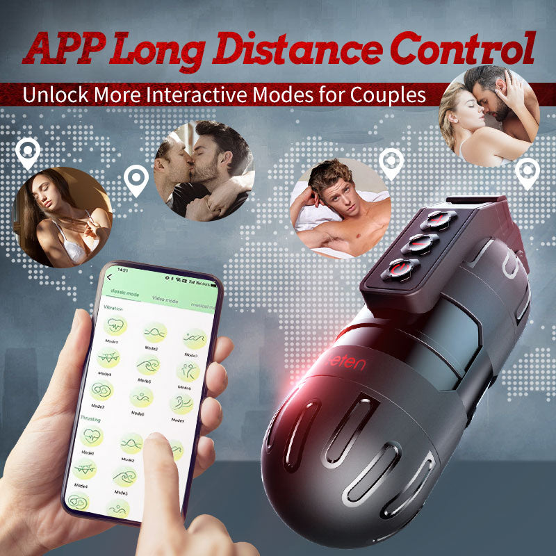 Flash - 10 Vibrating Male Masturbator Stroker With Voice Mode, APP Control Masturbation Cup