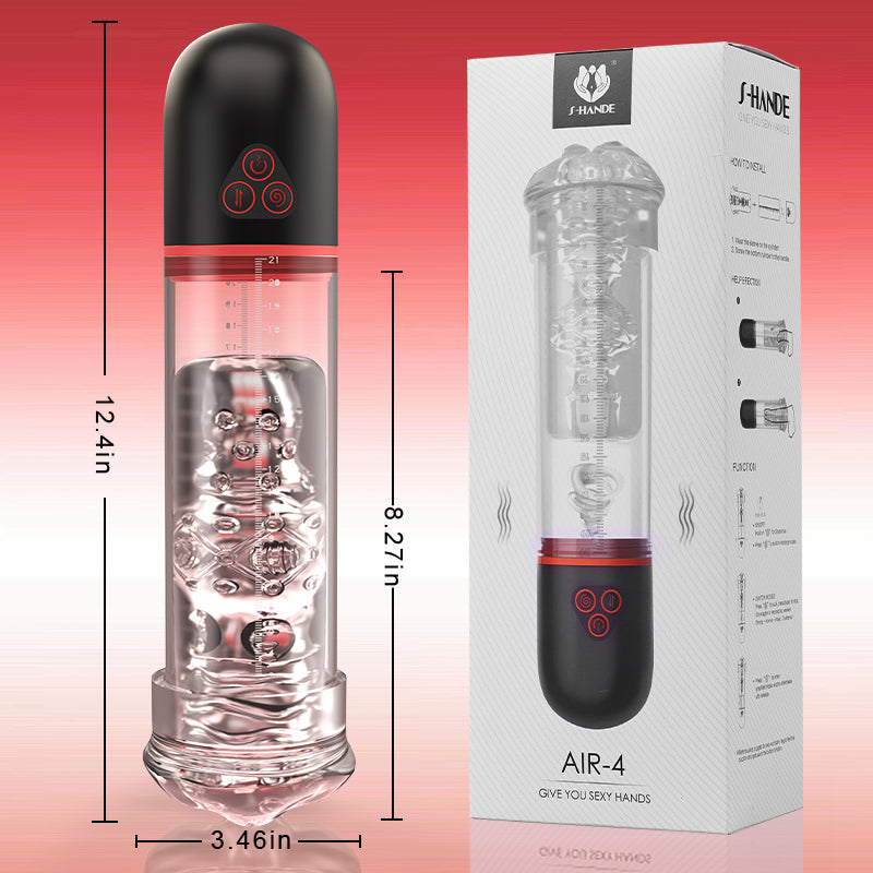 S-HANDE - S-Hande Upgraded 2 IN 1 Sucking Vibrating Penis Pump Penis Pumps