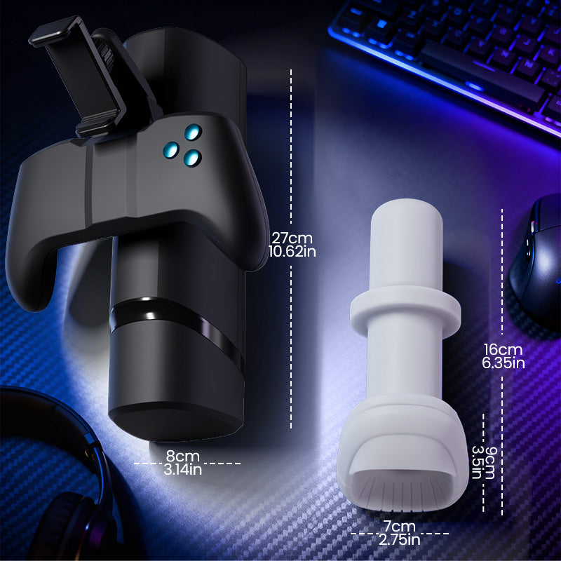 Turbo - Thrust 10-Mode Stroker – Interactive Gamepad Design with Adjustable Phone Stand Masturbation Cup