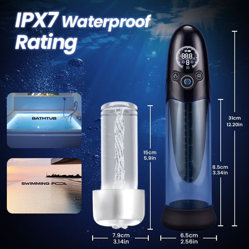 BathFun - Professional Penis Pump Powerful Vacuum Fully Waterproof Intelligent Training Function Penis Pumps