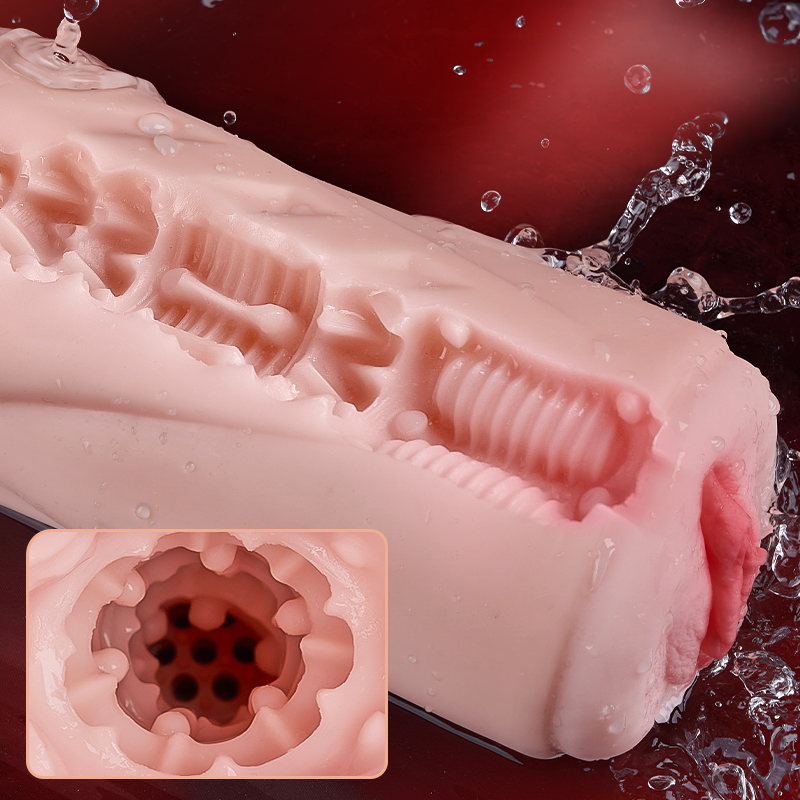 Acmejoy - Realistic Vagina Sucking Vibrating Male Stroker Masturbator Masturbation Cup