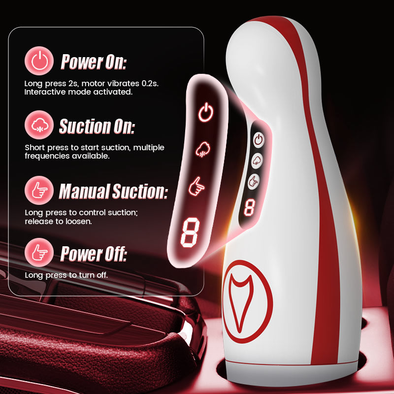Valeria - 7 Suction Vibrations Voice Moans Masturbator Immersive Interaction Male Stroker Masturbation Cup