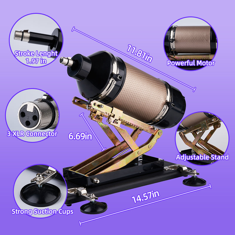 Acmejoy - Iron Titan 400 Strokes/Mins 5 IN 1 Accessories Dildo Sex Masturbation Machine Dildos
