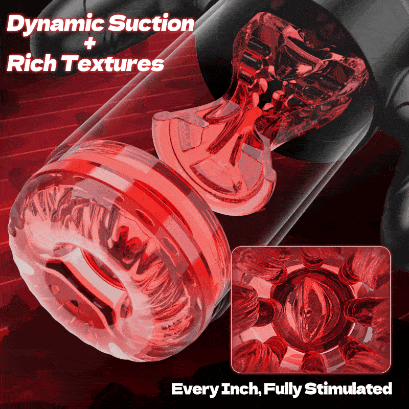 Terminator - Telescopic Rotating Male Masturbator - 9 Modes Sucking Thrusting with Handle Masturbation Cup
