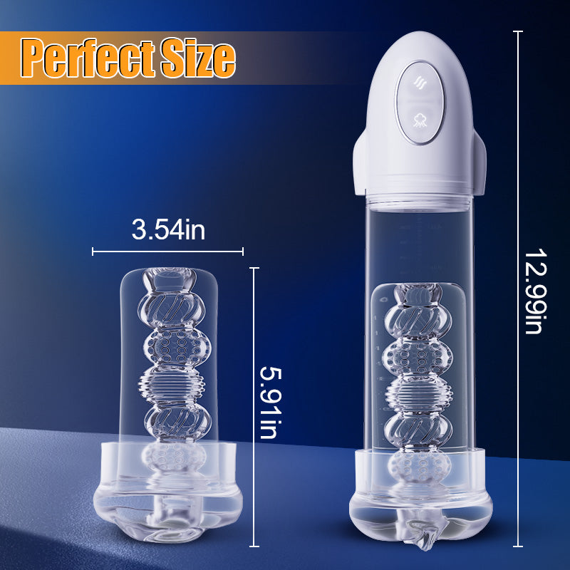 Acmejoy – 3 Suctions 6 Vibrations Lifelike Feeling Long-Lasting Pleasure Penis pumps Penis Pumps