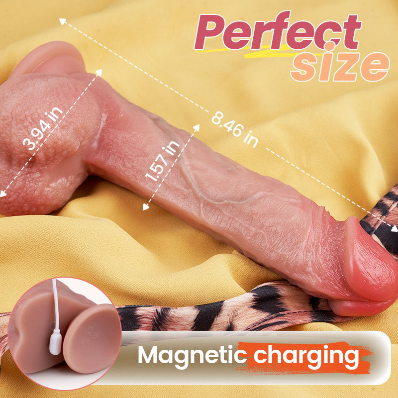 Alaric - IPX7 Waterproof 7 Thrusting Swinging 10 Vibrating Heating Lifelike Dildo 8.46 Inch Dildos