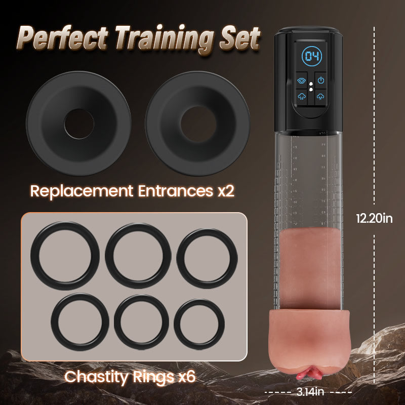 AcmeJoy 3-in-1 Design 3 Vacuum Suction Automatic Suction Penis Pump Penis Pumps