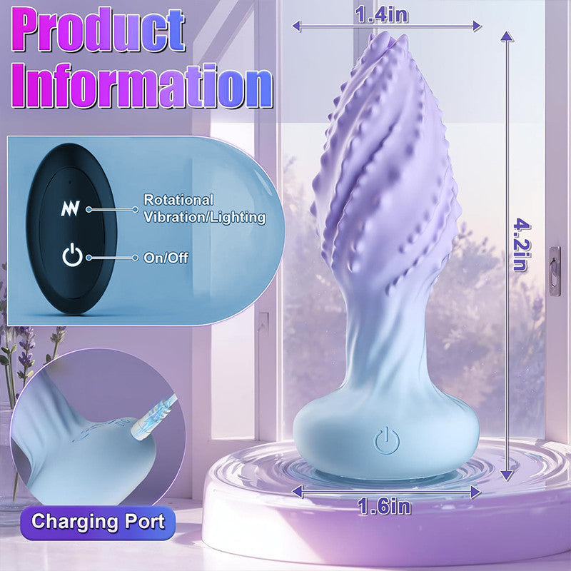 Little Monster - 360° rotating anal vibrator, 10 vibration frequencies, 7-color LED light Anal Toys