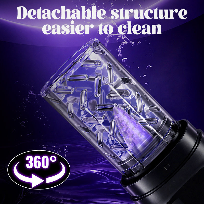 Vortex - 7 Suction 7 Rotation Stroker – 3D Real Feel Waterproof Hot & Cold Spa Suction Vacuum Pumps Masturbator Masturbation Cup