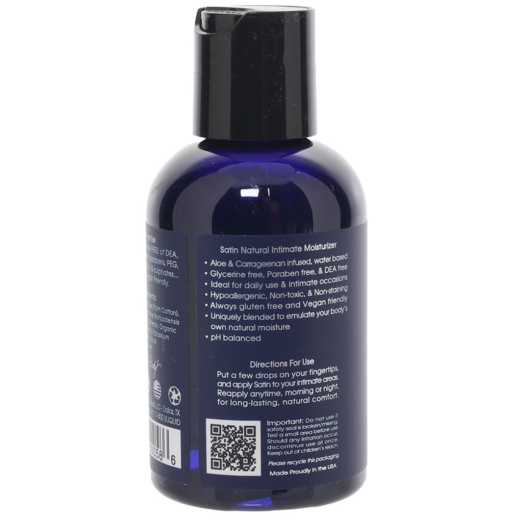 Satin Glycerine Free Natural Lubricant in 4.2oz/125mL Lubes and Lotions > Water Based Sex Lubes