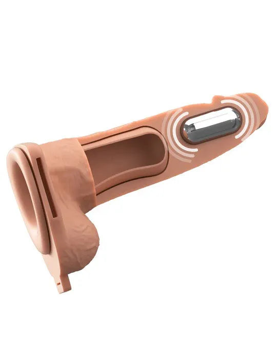 Fantasy X-Tensions Elite (Light) – 6 Inch Vibrating Hollow Silicone Strap-On