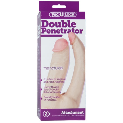 Vac U Lock Double Penetrator Natural Dildo Attachment