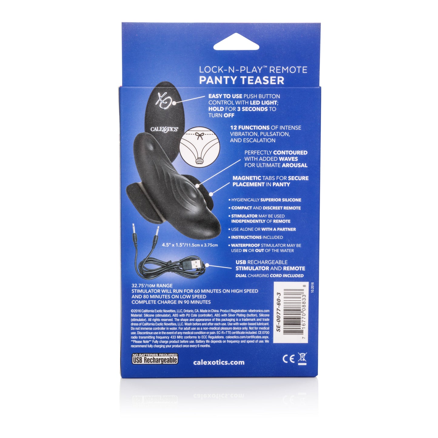 Lock-N-Play Remote Control Panty Teaser Vibrator for Women