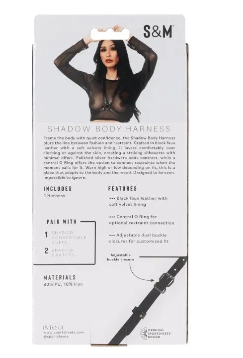 Shadow Body Harness – Faux Leather Adjustable Body Harness