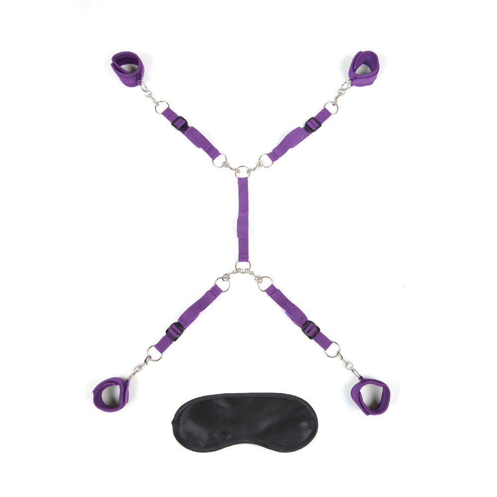 Lux Fetish Classic Bed Spreader – Adjustable Plush BDSM Accessory