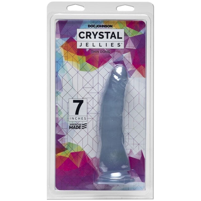 7 In Thin Dong Clear - Slim Tapered Design with Suction Cup
