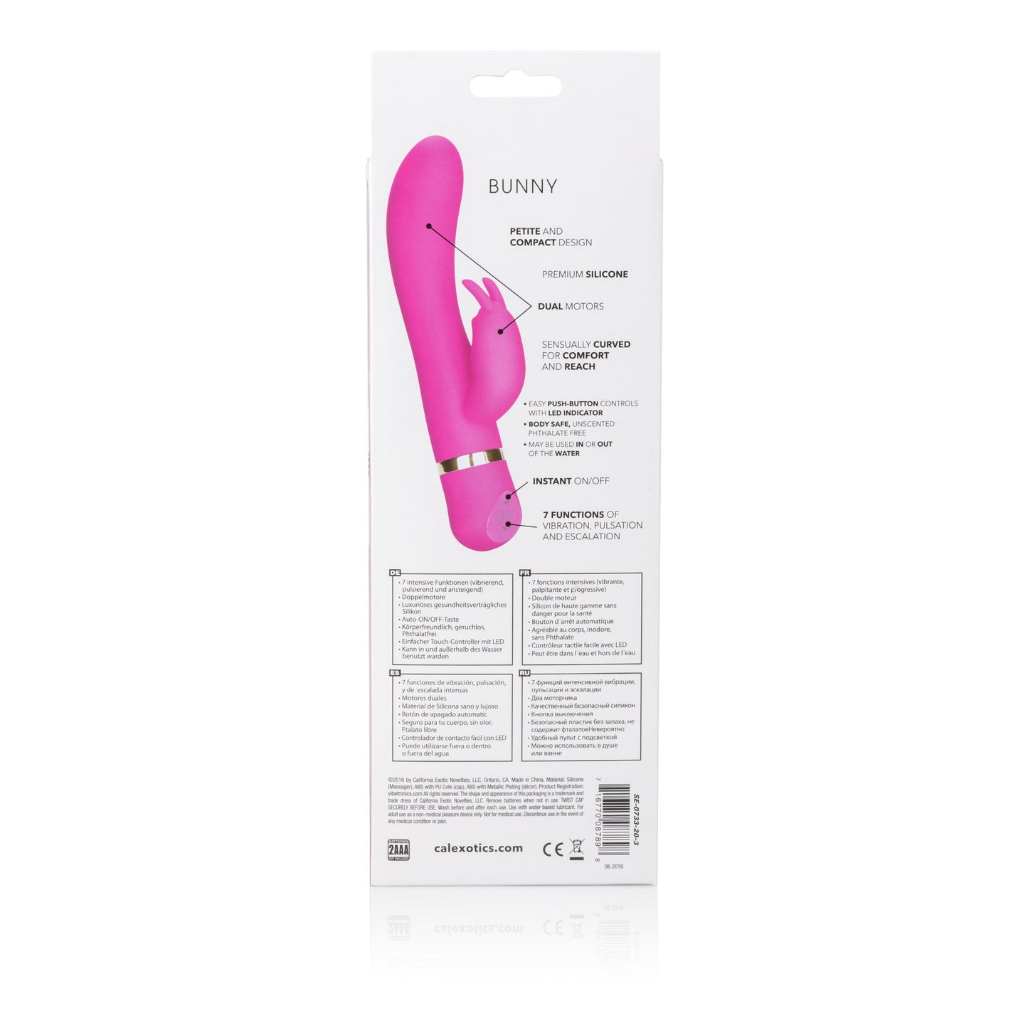 Spellbound Bunny Pink Vibrator 4.5 Inch Dual Motor Silicone Waterproof Massager