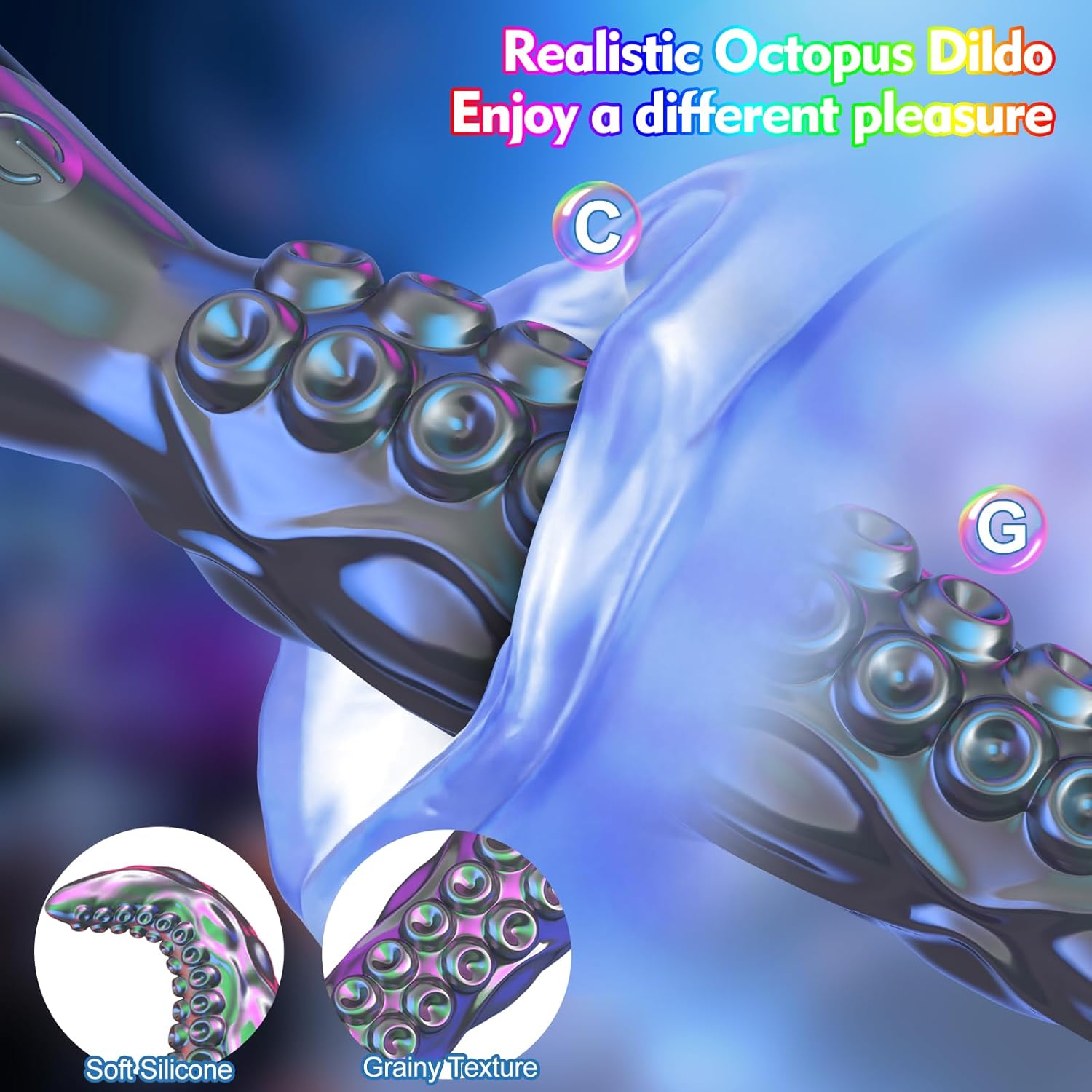Acmejoy - Octopus Tentacle Clitoral Lifelike Monster Vibrating Dildos Dildos