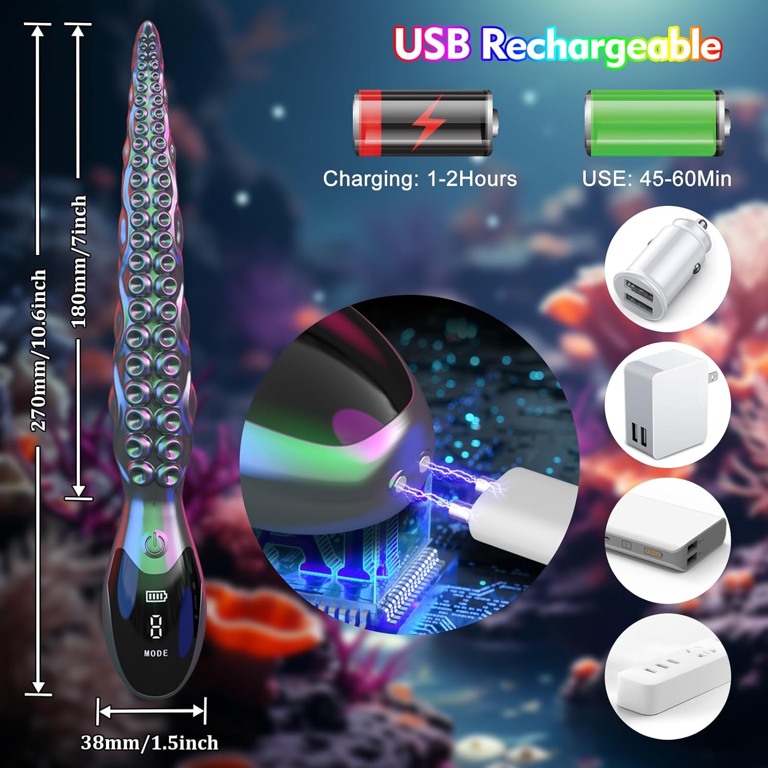 Acmejoy - Octopus Tentacle Clitoral Lifelike Monster Vibrating Dildos Dildos
