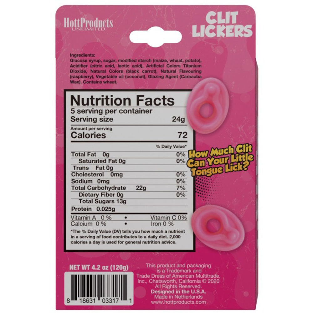 Clit Lickers Strawberry Flavored Clit Shaped Gummies – Party Candy Favor Gummies