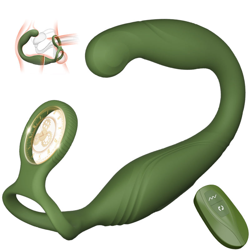 Warrior - C-Shaped 10 Swinging Vibrations Prostate Massager for Men Couple Gay Anal Toys