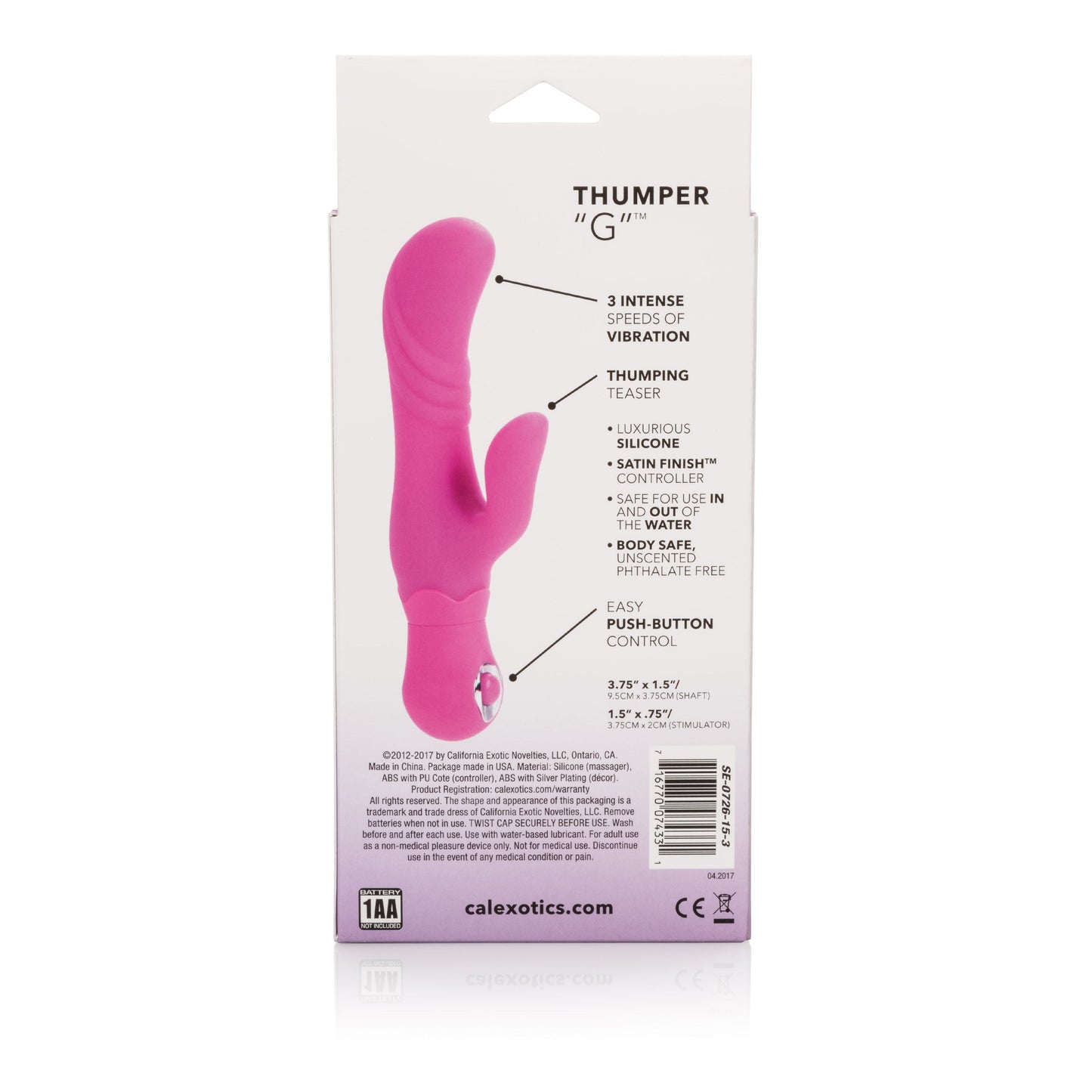 Posh Blue Silicone Thumper Dual Massager with 3 Speeds