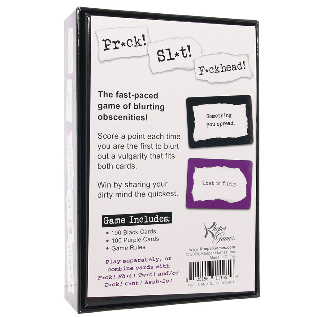 Pr*ck! Sl*t! F*ckhead! The Card Game Novelties 'n Parties
