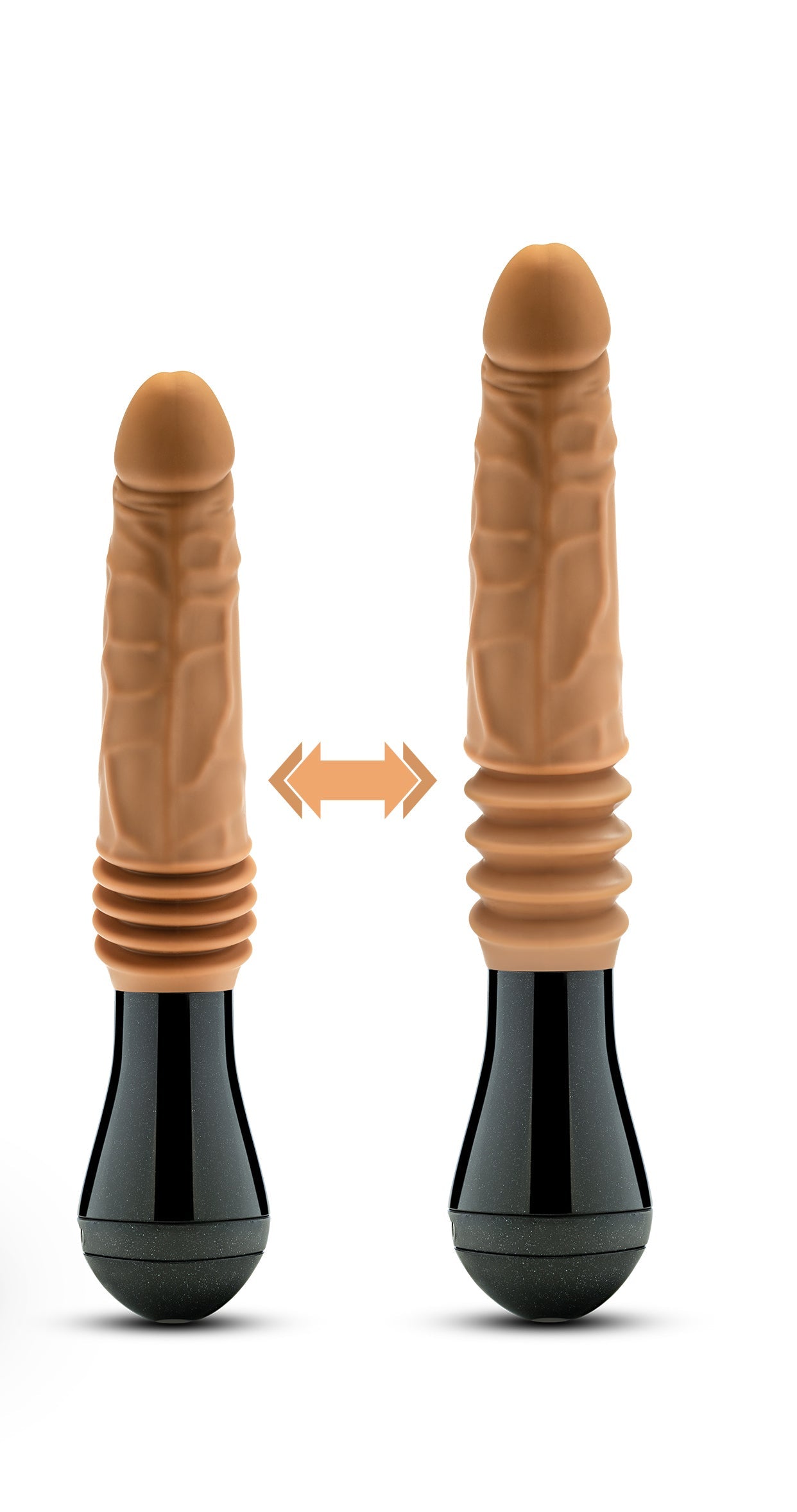 Dr. Arthur Realistic Silicone Vibrating Thrusting Dildo Tan