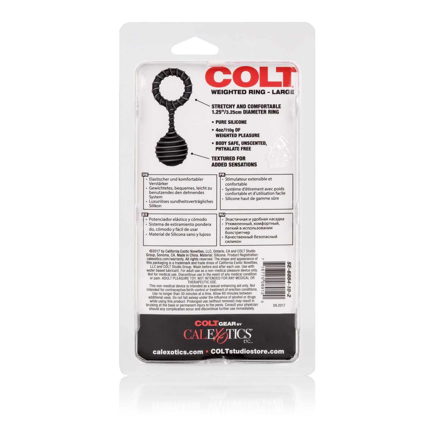 Colt Large Weighted Silicone Ring – Stretchy Textured Pleasure Ring