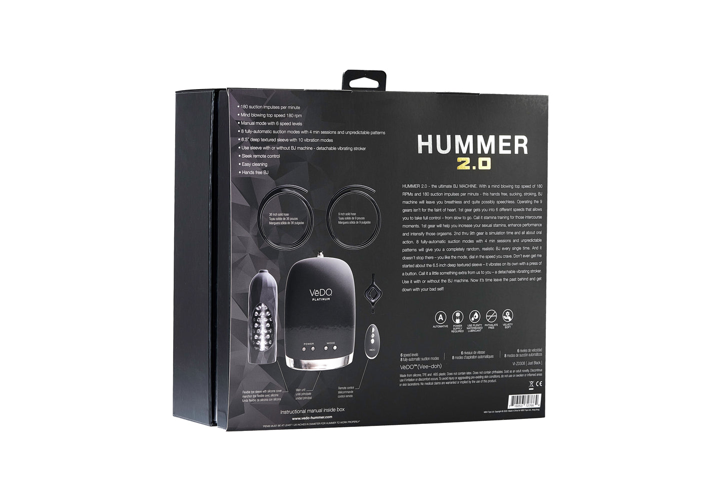 VeDO Hummer 2.0 Ultimate Hands-Free Male Masturbation Device