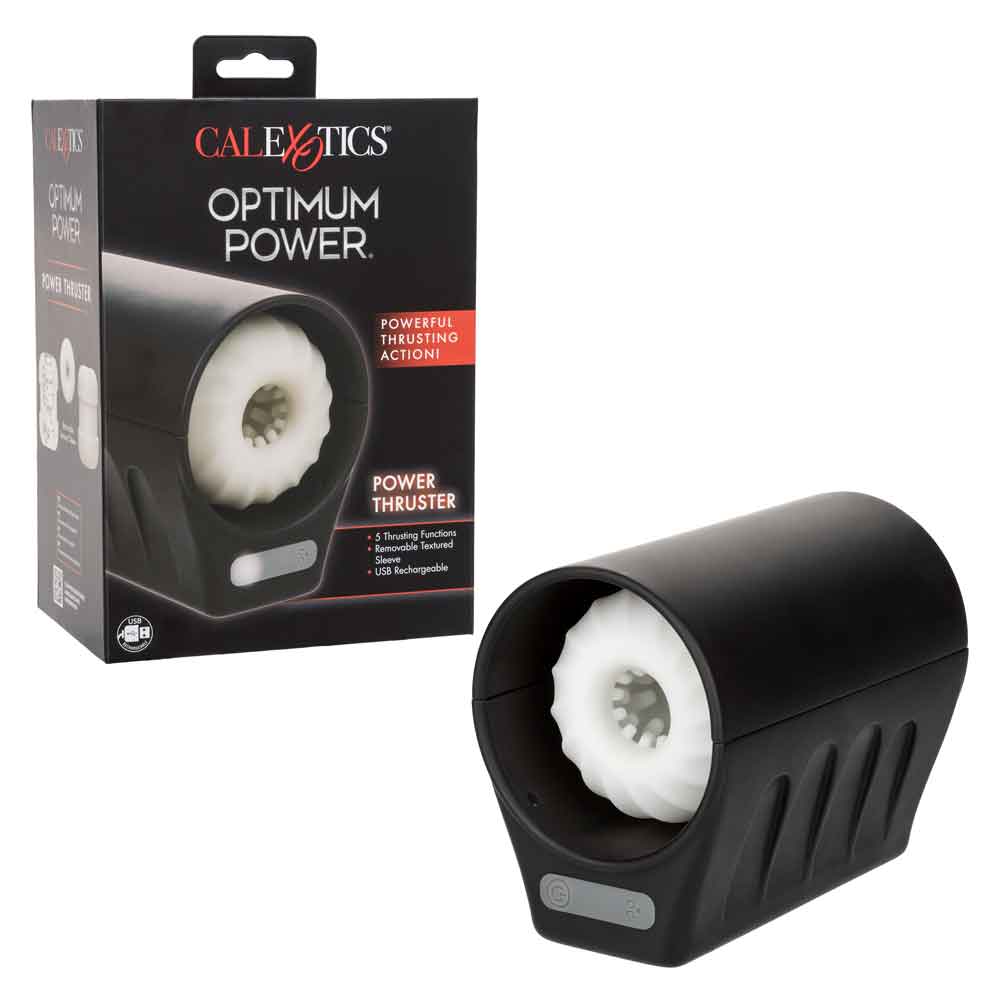 Optimum Power Power Thruster Textured Stroker Sleeve with 5 Thrusting Functions