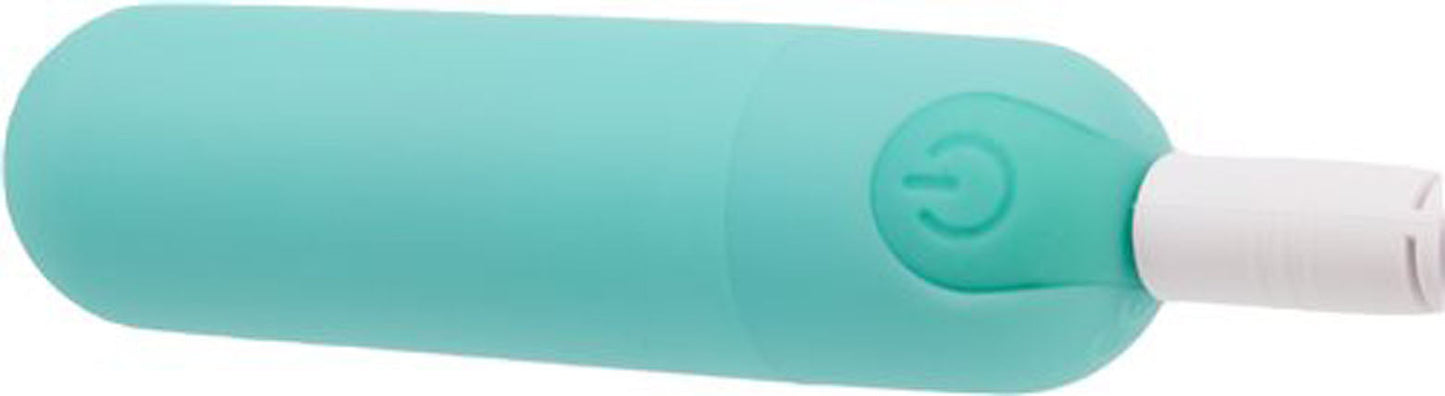 Essential 3 Inch Bullet Vibrator Teal with Discreet Storage Case