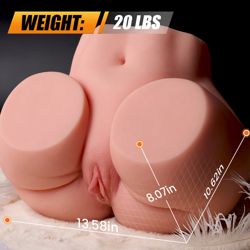 Jesse - 20 Lbs Big Life-Like Butt Life Size Ass 99% Realistic Skin Touch Masturbators