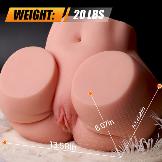 Jesse - 20 Lbs Big Life-Like Butt Life Size Ass 99% Realistic Skin Touch Masturbators