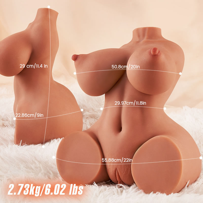 Daniela - Realistic Butt Latina Sex Torso Toy – Valentina Morena Soft Latex Breast & Hip Design Masturbators