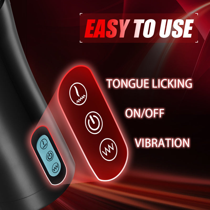 James - Classic 10 Tongue Licking 10 Vibrating Male Stroker Masturbation Cup