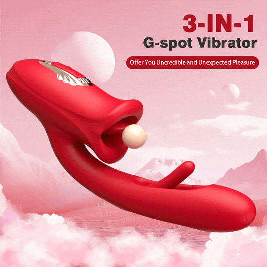 Bisou - Shaped Biting Soother with Vibration & Flapping Vibrators
