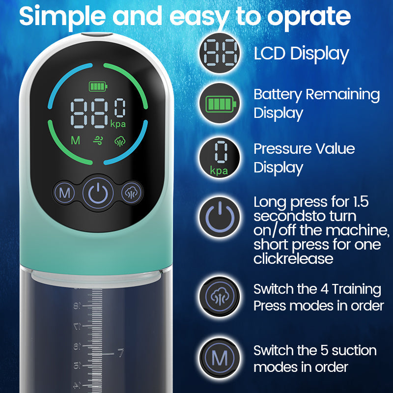 GigaGrow- Acmejoy 5 Suction & Manual Air Pressure 2 IN 1 for ED Treatment Penis Pump Penis Pumps