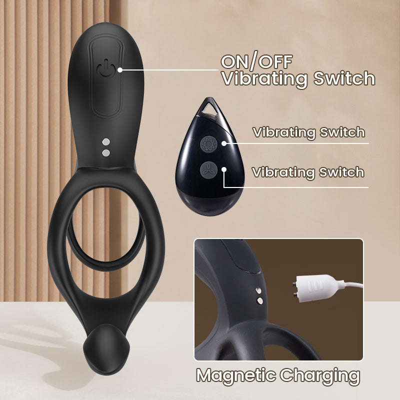 Sonic - Vibrating 3 in 1 Penis Ring Penis Rings