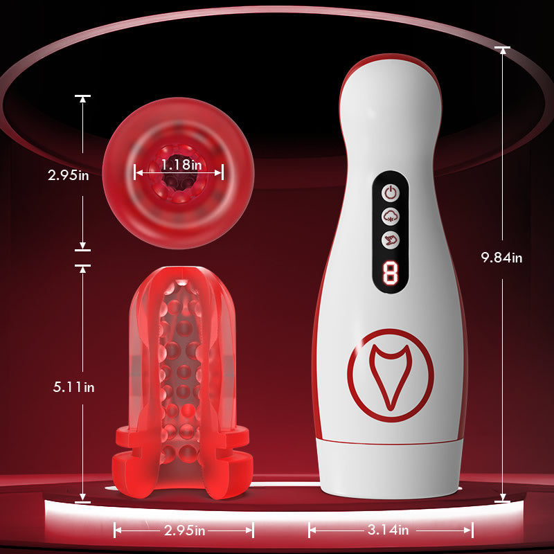 Valeria - 7 Suction Vibrations Voice Moans Masturbator Immersive Interaction Male Stroker Masturbation Cup