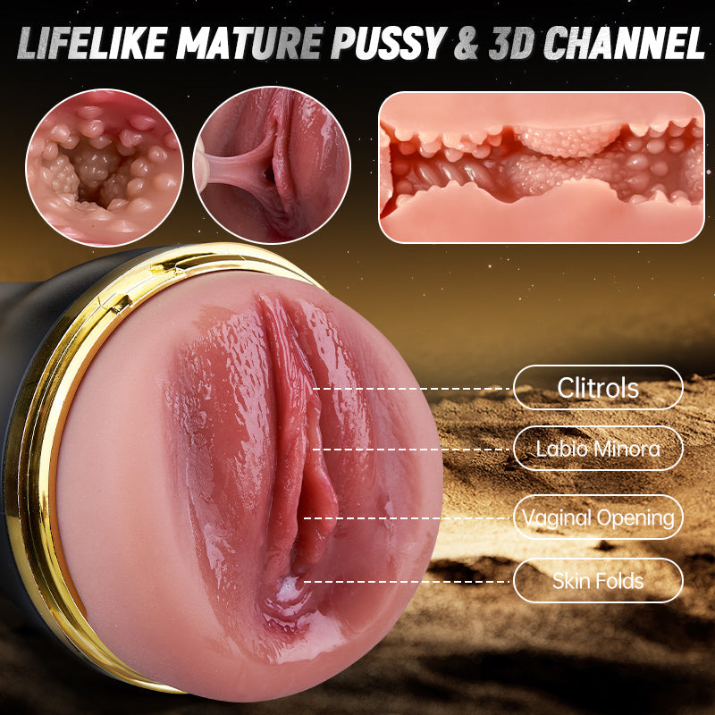 【Best for MILF's Labia】Captain - 10 Vibrating Sucking Deep Throat Male Stroker Masturbation Cup