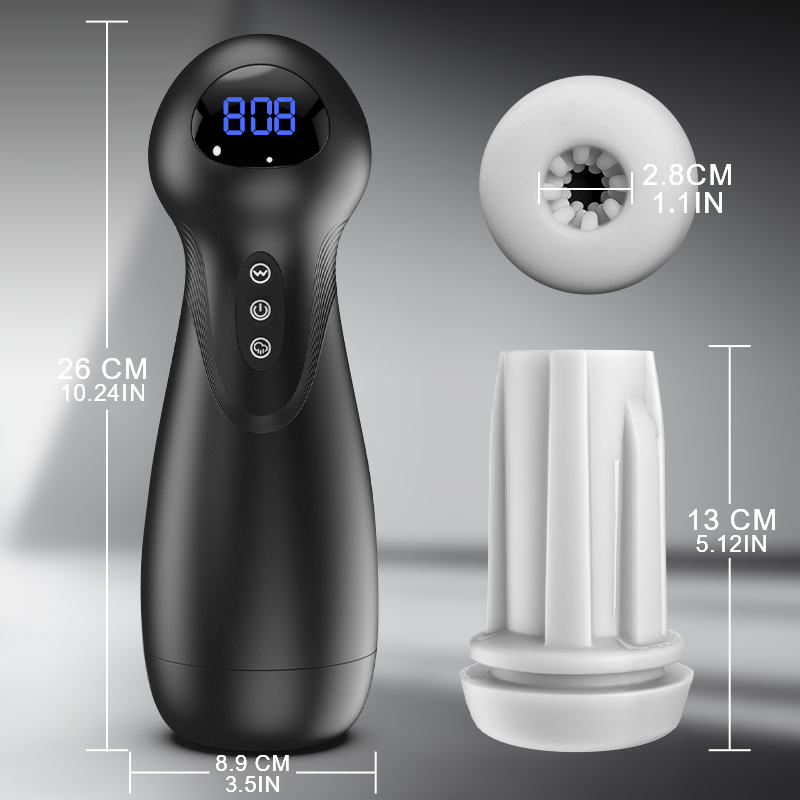 【#1 Choice】SolaceX - 9 Suction 10 Vibration Male Masturbator Automatic Strong Suction Soft TPE Realistic Texture Male Stroker Masturbator Masturbation Cup