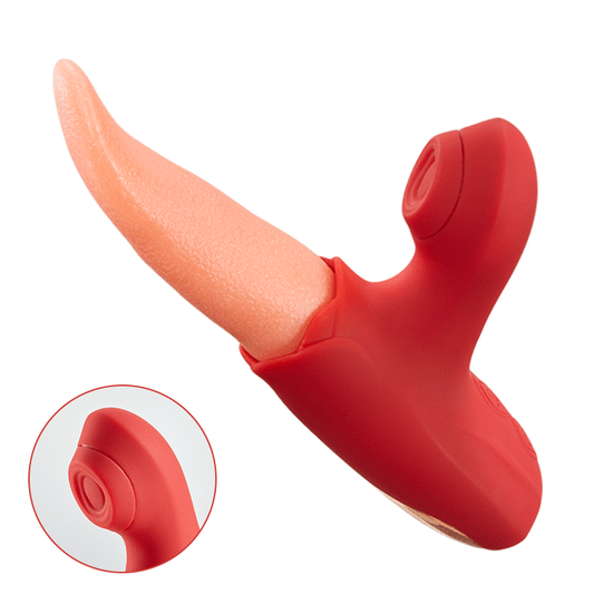 【80% OFF!】Aradia - Flapping Tongue Licking Vibrator Red Vibrators