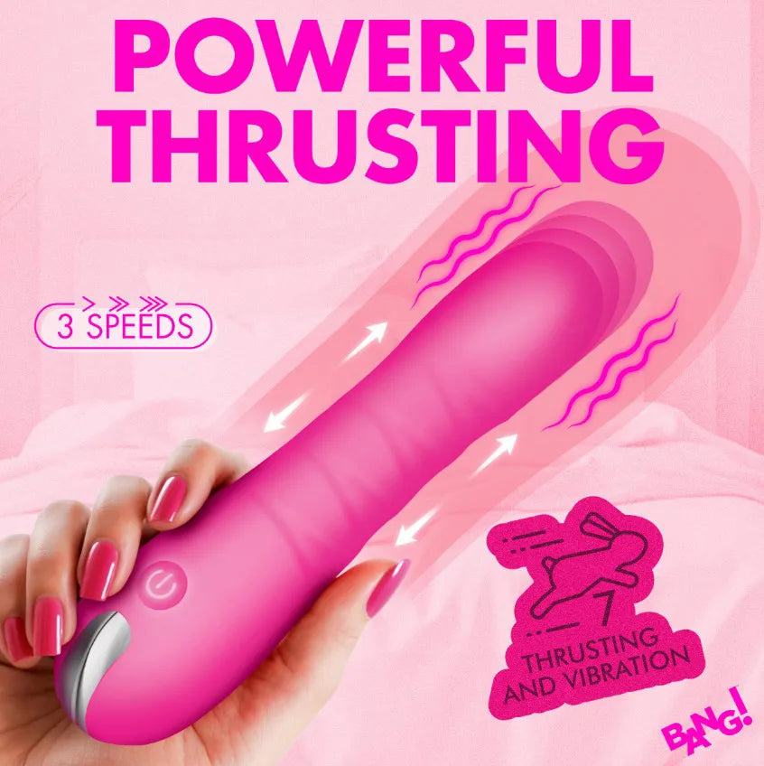 Thrusting Silicone Dildo – Waterproof Vibrating Silicone Dildo
