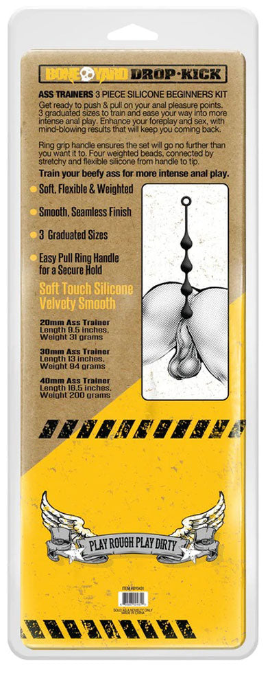 Drop Kick Silicone Beginner Ass Training Kit Three Piece Set